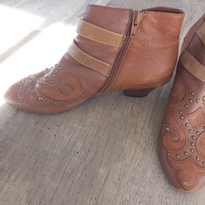 Jeffrey Campbell Brown Studded Ankle Boots